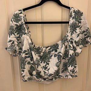 Abercrombie Green Floral Matching Set